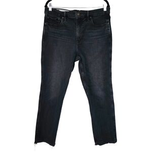GAP Cigarette High‎ Rise Grey Cropped Jeans 33 16R